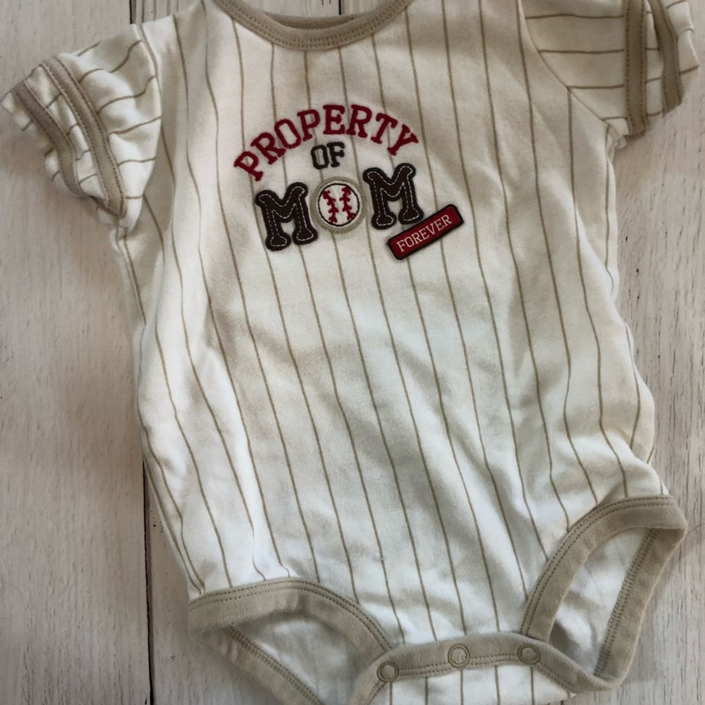 BOYS 6MO CARTERS BASEBALL ONESIE